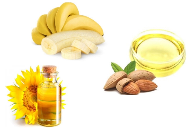 Banana, Vitamin E Oil, And Almond Oil
